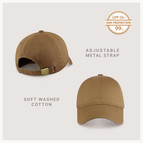 CHOK.LIDS Everyday Premium Cotton Dad Hat Adjustable Baseball Cap Unisex - color: Camel