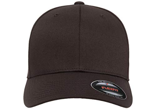 Flexfit Men's Athletic Baseball Fitted Cap - color: Brown, size: Large-X-Large