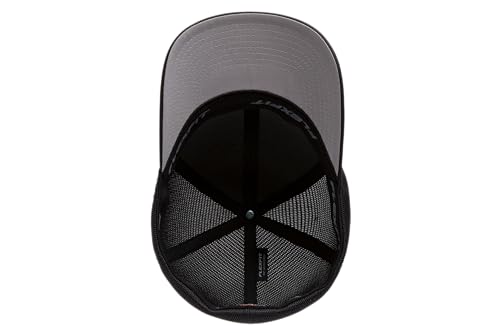 Flexfit Melange Unipanel Trucker Cap - color: Black, size: Small-Medium
