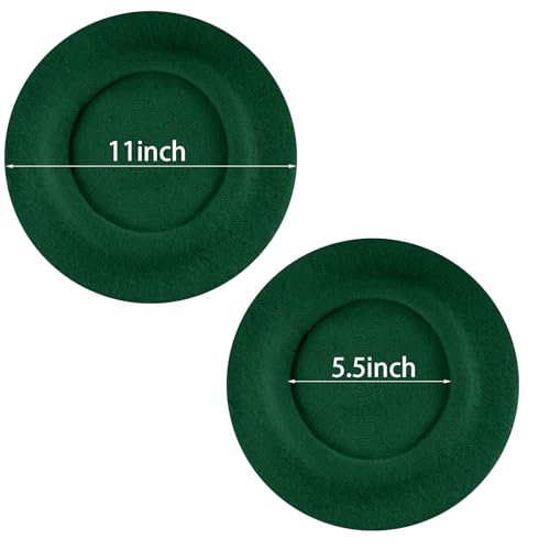 Classic Beret Hats for Women French Beret Hats Painter Artist Costume Cap for Women Girls Men Kids - color: Dark Green, size: One Size