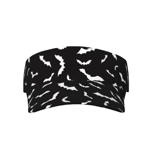 Sports Sun Visor Hats Adjustable Men Women Lightweight Packable Cooling Empty Top Visor Hat for Running, Tennis, Golf - color: Bat