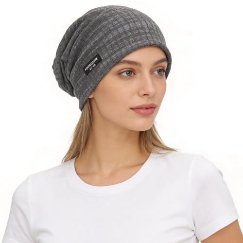 Ruphedy Men Slouchy Beanie Summer Long Oversize Thin Lightweight Skull Cap B011h - color: B018h-grey, size: One Size