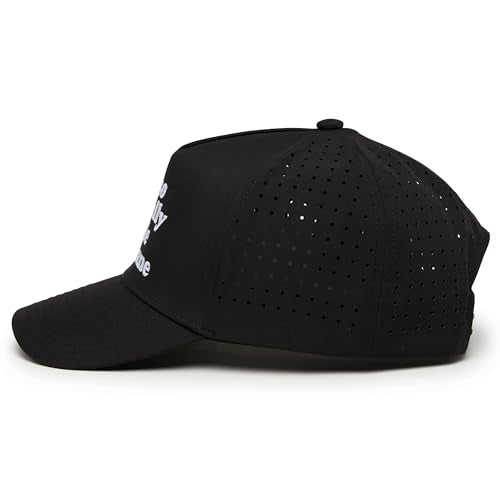 Funky Junque Mens High Crown Golf Hat, Performance Golf Cap - color: I'm So Mentally Stable It's Insane - Black