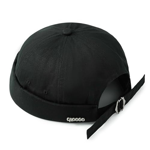 Croogo 퀵 드라이 도커 캡, 가볍고 통기성이 좋은 챙 없는 모자 남성용 - color: Fm2507b-black