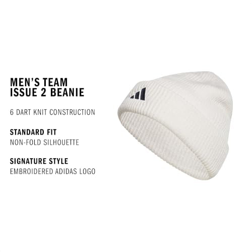 adidas Men's Team Issue Beanie - color: White-orbit Grey/Dark Blue