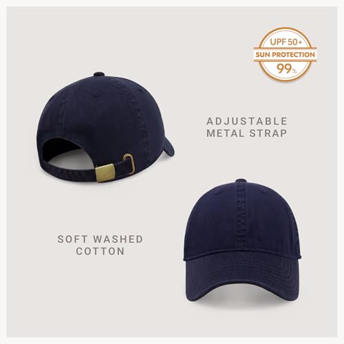 CHOK.LIDS Everyday Premium Cotton Dad Hat Adjustable Baseball Cap Unisex - color: Navy