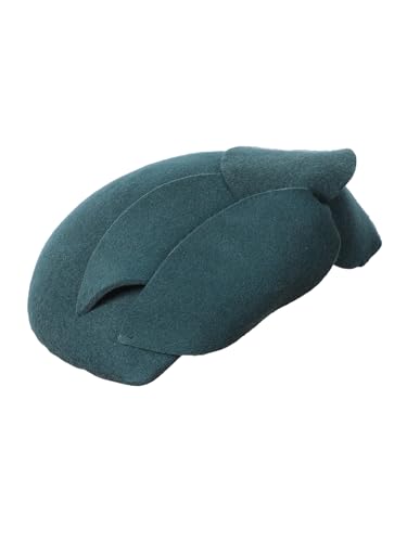 HIMESPORT Wool Felt Flower Fascinator Hats for Women Wedding Cocktail Tea Party Dress Pillbox Hat - color: Dark Green