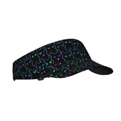Sports Visor hat Adjustable Sun Cap for Women Men Running Golf Tennis - color: Black28