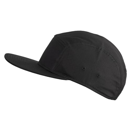 5 Panel Superior Cotton Twill Flat Bill Camper Cap - color: Charcoal Grey