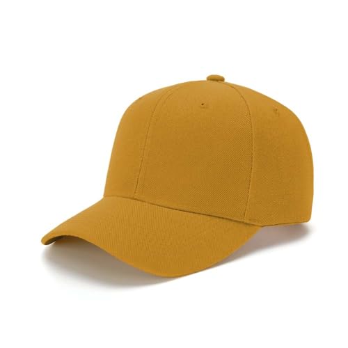 ZH Plain Adjustable Baseball Cap - Lot of 12 Unisex Blank Design Caps - color: Gold