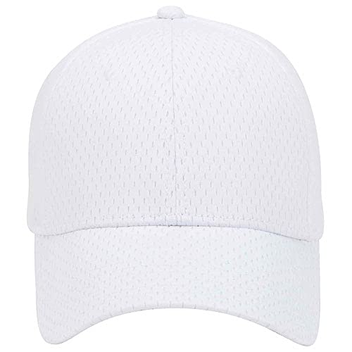 Ashen Fane 6 Panel Polyester Pro Mesh Low Profile Baseball Cap - color: White