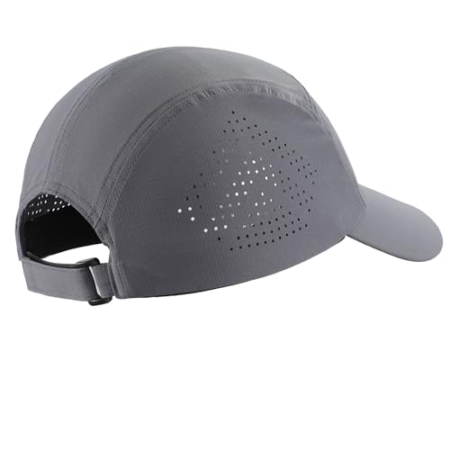 Home Prefer Mens Womens UPF50+ Quick Dry Sun Hat Lite UV Protection Hat Baseball Caps Golf Cycling Fishing Sports Running Hat - color: Dark Grey