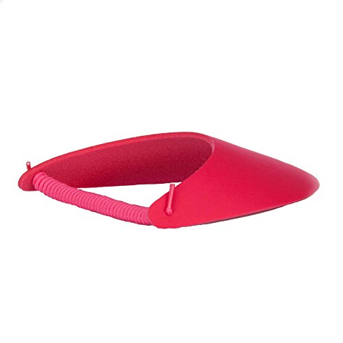 Fabric Foam Sun String Visor - color: Cherry Red