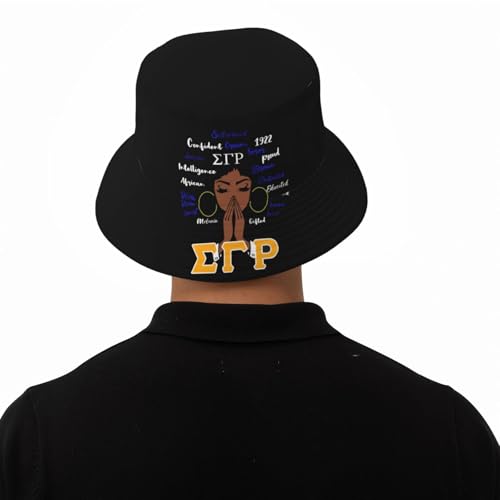 Bucket Hat Printed Trendy Lightweight Sun Hat Travel Fisherman Hat for Women Men - color: Black3