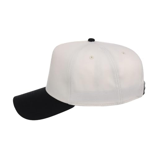 Lids Blank Hook Shot A-Frame Adjustable Snapback Hat – Breathable Mesh & Lightweight | Curved Bill | One Size Fits Most - color: Ivory/Black