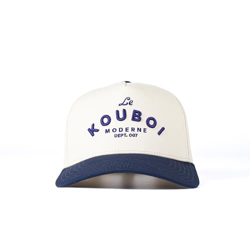 Vintage Trucker Hat for Men & Women - Adjustable Snapback, 100% Cotton, Embroidered Country & Western Styles - color: Beige, Blue