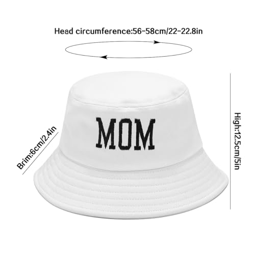 XYIYI 2 Pack Unisex Bucket Hat for Women Men Summer Beach Fishing Hat Sun Hat - color: Dad Black Mom White
