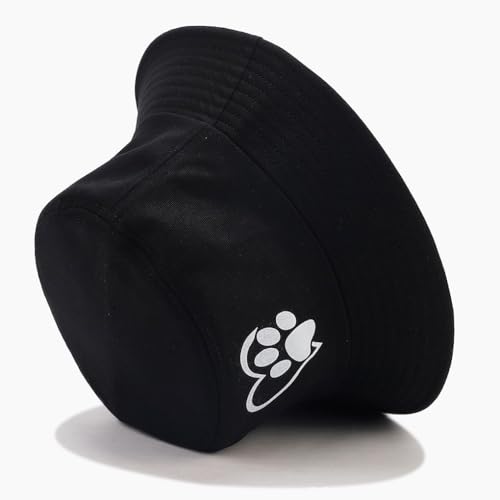 Bucket Hat Beach Sun Hat Fishing Hat for Women Men, Summer Outdoor Travel Packable Fisherman Hat - color: Heart Dog Paw Black