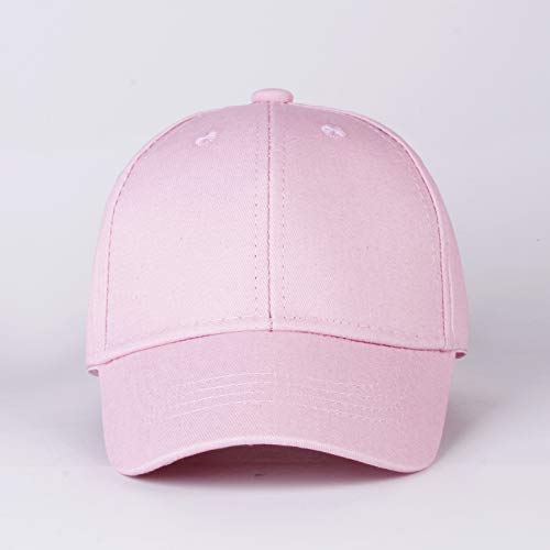 LANGZHEN Cotton Outdoor Toddler Girls Boys Plain Baseball Cap Baby Infant Structured Adjustable Hat for Kids Sun Hat - color: Pink, size: Medium