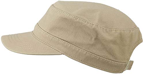 Ashen Fane Superior Garment Washed Cotton Twill Adjustable Army Cap - color: Khaki