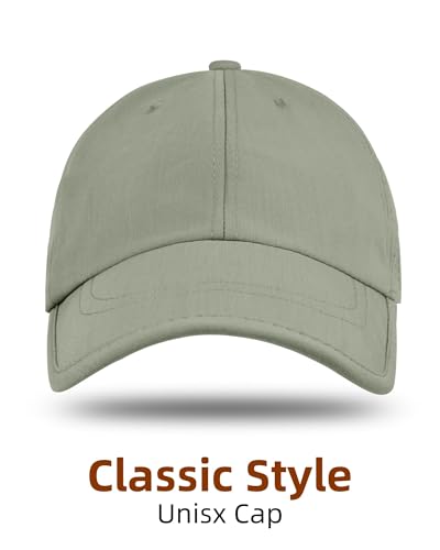 Rosoz Unisex Baseball Cap Vintage UPF 50+ Unstructured Men Women Dad Hat - color: Army Green