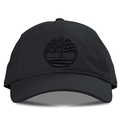 Timberland Soundview Baseball Cap for Boys 7-14, Cotton Canvas, Adjustable, Lightweight & Durable, One Size - color: Black