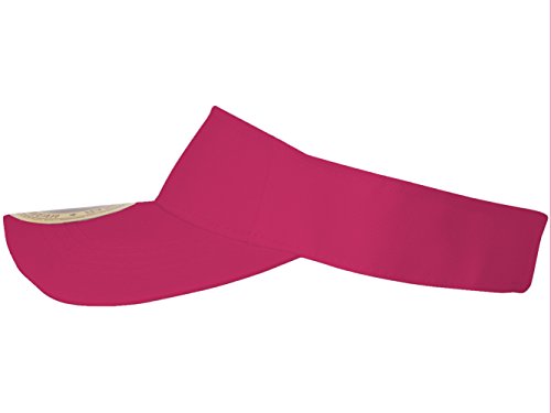TOP HEADWEAR Solid Adjustable Blank Visor - color: Hot Pink