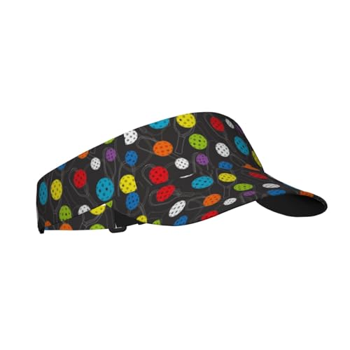 Sports Visor hat Adjustable Sun Cap for Women Men Running Golf Tennis - color: Black24