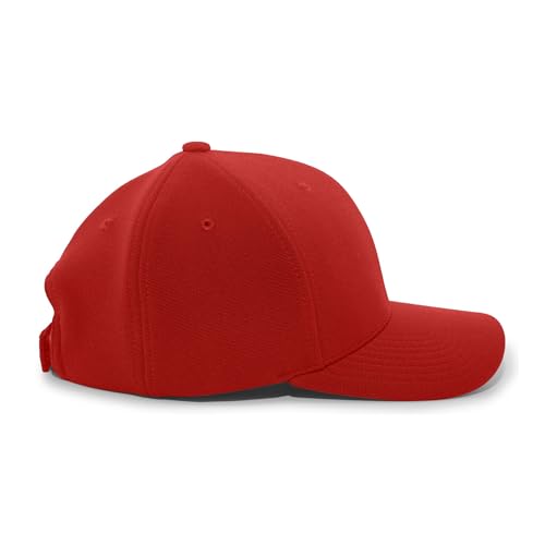 Pacific Headwear Unisex-Adult Pacific Headwear M2 Performance Hook-and-Loop Adjustable Cap - color: Red
