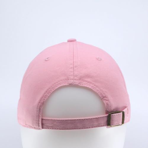 Classic Blank Dad Hat Cotton Adjustable Strap Baseball Cap - color: Ca Pink