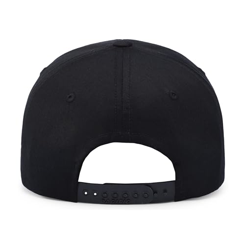 Pacific Headwear Unisex Adult Pacific Headwear Hybrid Snapback Dad Cap - color: Black