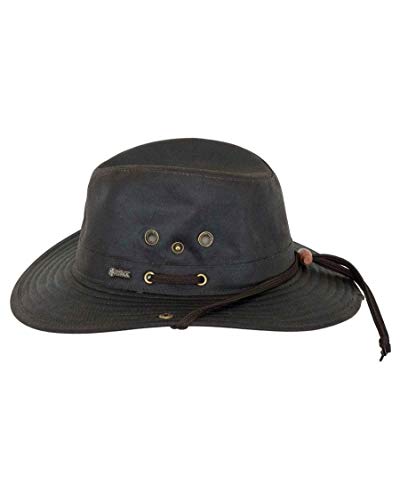 Outback Trading Company Women's 1497 River Guide UPF 50 Waterproof Breathable Outdoor Cotton Oilskin Hat - color: Brown, size: X-Large
