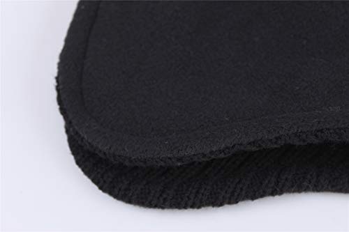 Connectyle Men's Knit Winter Hat with Ear Flaps Fleece Lined Beanie Warm Knitted Skull Cap Beanies Watch Hat - color: Black