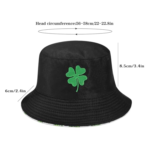 Bucket Hat Beach Sun Hat Fishing Hat for Women Men, Summer Outdoor Travel Packable Fisherman Hat - color: St. Patrick