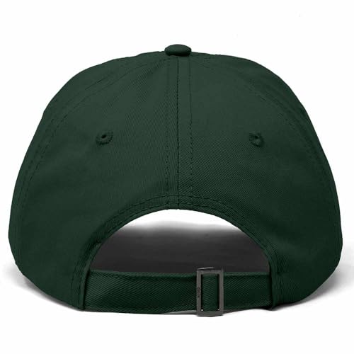 Hand Drawn Heart Hat Womens Embroidered Baseball Cap - color: Dark Green