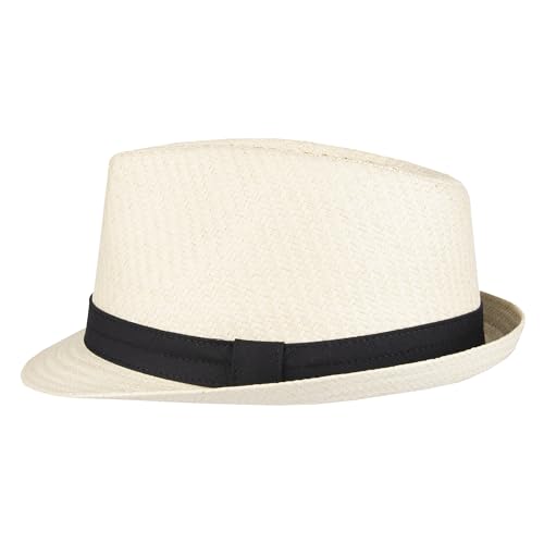 Levi's Men's Straw Fedora Hat - color: Ivory Straw, size: Large-X-Large