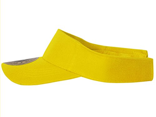 TOP HEADWEAR Solid Adjustable Blank Visor - color: Yellow