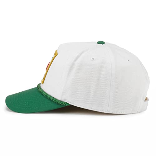 AMERICAN NEEDLE Miller High Life Beer Patch Unisex Adjustable Snapback Baseball Hat - color: Roscoe (White/Kelly Green)