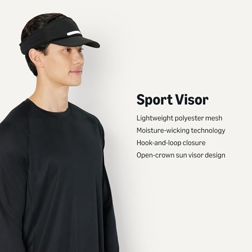 Amazon Essentials Men's Lightweight Golf Sport Visor - color: Black
