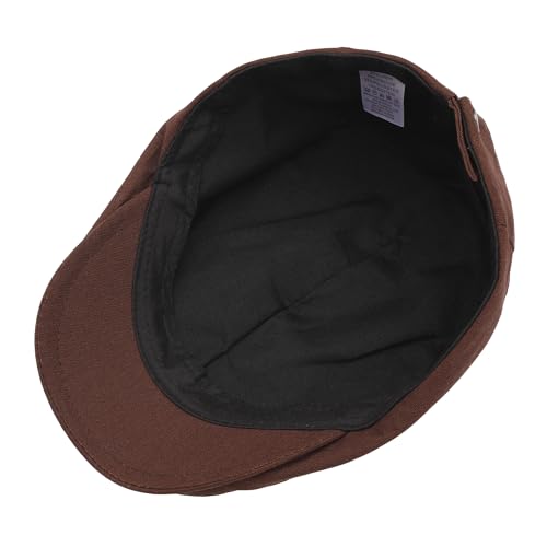 ZLYC 남성용 여름 플랫 캡 Scally Ivy Gatsby Newsboy Beret Driver Cabbie 사냥 모자 - color: 단단한 커피.