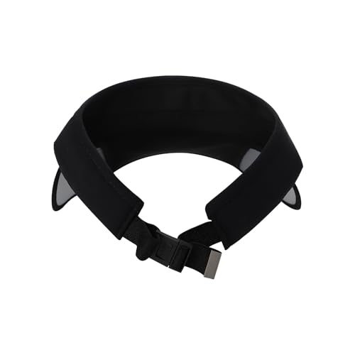 Summer Sun Visor Hat with Retractable Brim, Sun Golf Visor Hats Beach Hats for Men Women - color: Black-1