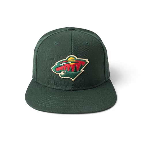 AMERICAN NEEDLE Officially Licensed NHL National Hockey League Archive 400 Adjustable Snapback Baseball Hat - color: Minnesota Wild (Dark Green)