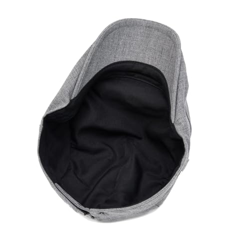 QHFHULV Newsboy Cap for Men Cotton Flat Gatsby Ivy Golf Cabbie Driving Hat - color: Daily Black