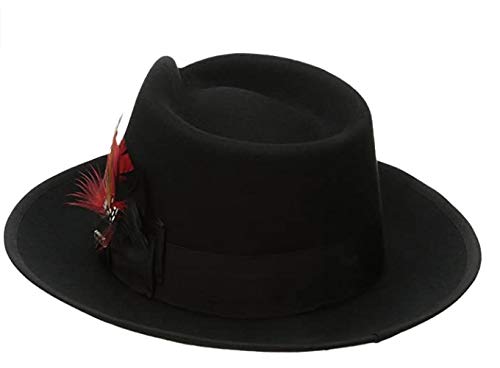 Scala Classico Men's Wool Felt Snap Brim Fedora - color: Black, size: Large