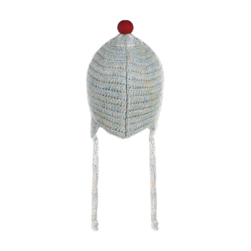 PENINSULA LOVE Toddler Kids Peruvian Beanie Hat Winter Earflap Knitted Beanie Slouchy Ski Snow Hat for Boys Girls 2-6 Years - color: Light Blue