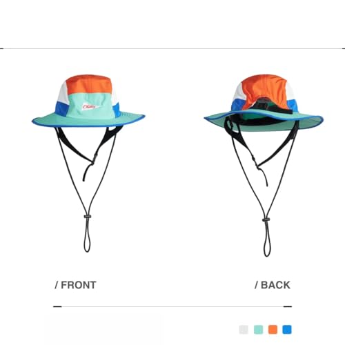 Color-Blocked Fisherman Style Sun Hat for Outdoor Camping, Surfing & Vacations - Wide Brim, UV Protective, Anti-Slip - color: A_turquoise