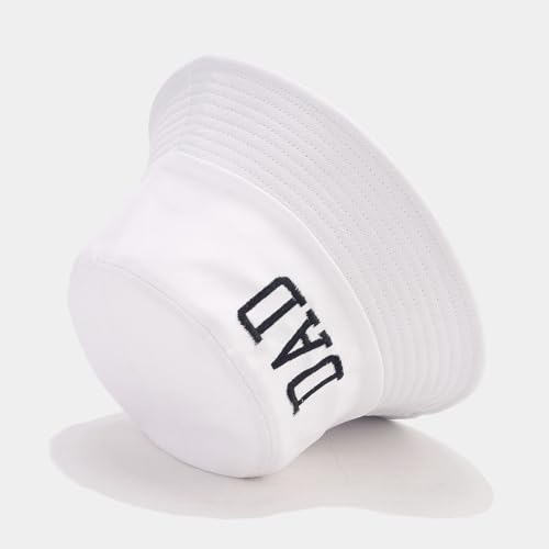 XYIYI 2 Pack Unisex Bucket Hat for Women Men Summer Beach Fishing Hat Sun Hat - color: Dad Black White