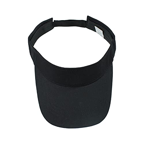 HH HOFNEN Sports Sun Visor Hats Cotton Adjustable Golf Caps for Men Women - color: #1b Dark Black