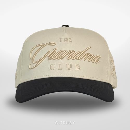 Vintage Mom & Dad Trucker Hats | Men & Women | Kids Grandpa Boy Mom Girl Dad Hats | Country Western | Cotton | Snapback - color: Grandma Club | Black