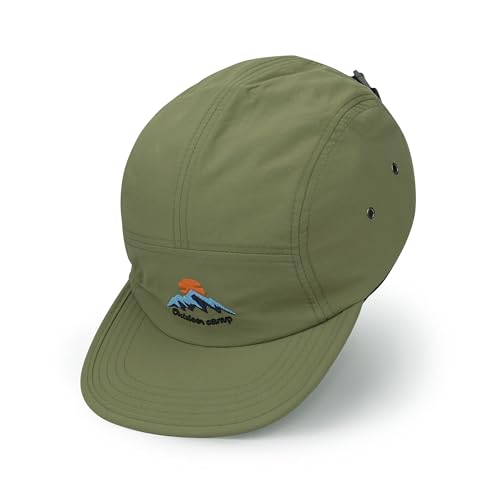 Clakllie Quick Dry 5 Panel Hats for Men Unstructured Flat Brim Baseball Cap - color: Cdus-dfb3-green